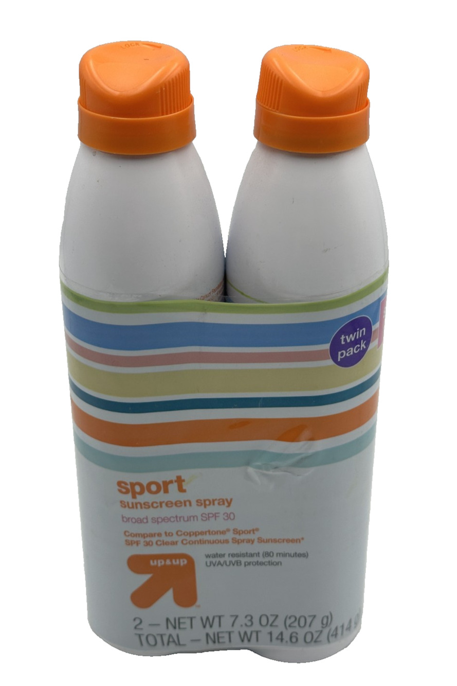 Up & Up Sport Sunscreen Spray SPF 30 Twin Pack Broad Spectrum Water Resistant